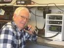 SKYWARN event coordinator Rick Tate, KQ6NO, operates from the Ventura County, California Sheriff's Emergency Operations trailer. Photo courtesy of Jeff Reinhardt, AA6JR.